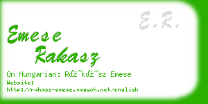 emese rakasz business card